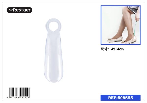 Calzador transparente 14 cm - Calzador y cepillo de zapatos
