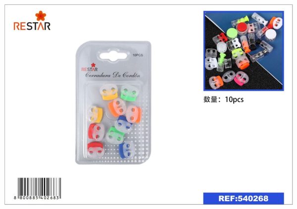 Cerradura de cordón de colores 10 pcs - Botones y cremalleras - Imagen 2