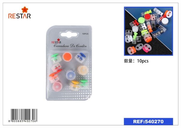 Cerradura de cordón de colores 10 pcs - Botones y cremalleras - Imagen 3