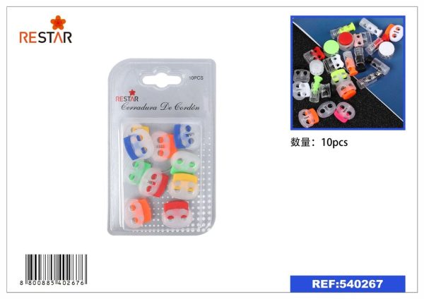 Cerradura de cordón de colores 10 pcs - Botones y cremalleras - Imagen 4