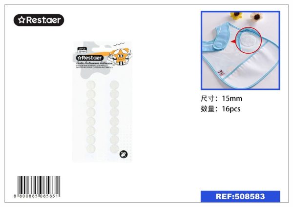 Cinta autoadhesiva circular negra 2.5 cm (10 pcs) - Accesorios de costura
