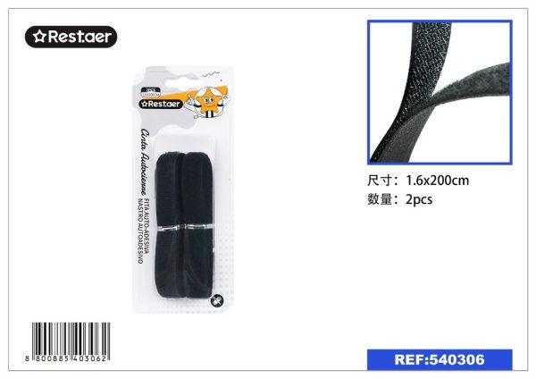 Cinta autoadhesiva negra 1.6cm*2m - Artículos de costura
