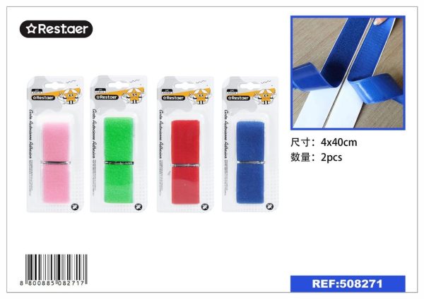 Cinta autocierre de colores 4x40cm para manualidades y costura