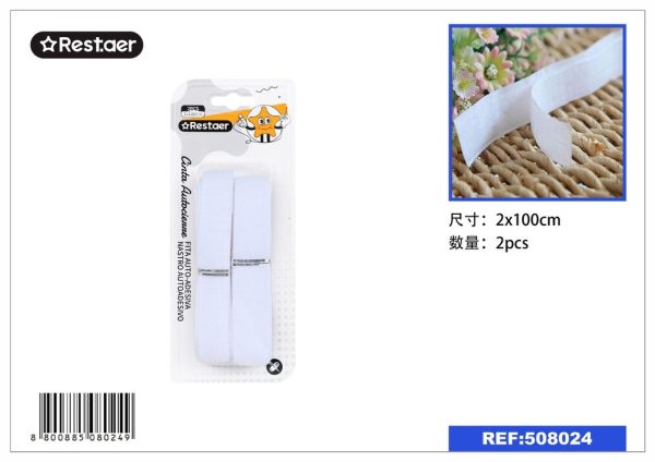 Cinta autoclips blanca 2*100 cm - Suministros de costura