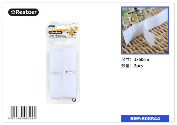 Cinta autoclips blanca 3*60 cm - Suministros de costura