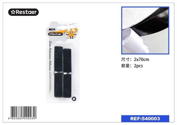 Cinta autoclips negra 2*70 cm - Suministros de costura