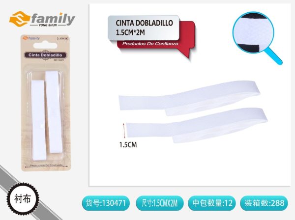Cinta de doblez de 1.5 cm*2m - Artículos de costura