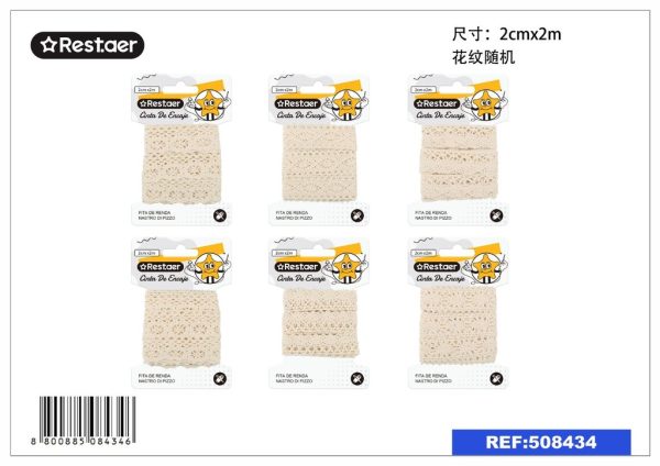 Cinta de encaje 2.0CM*2.0M beige - Accesorios de costura