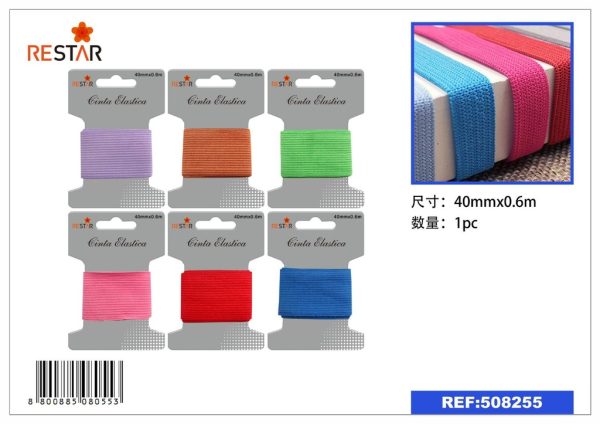 Cinta elástica de colores 40mm*0.6m - Accesorios de costura