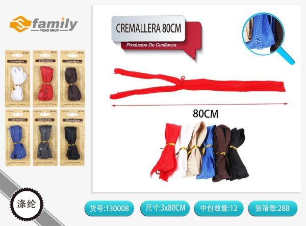 Cremallera de 80 cm - Cierres y accesorios de costura