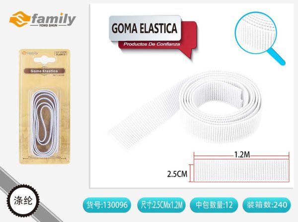 Goma elástica blanca de 2.5x1.2 metros - Accesorios de costura
