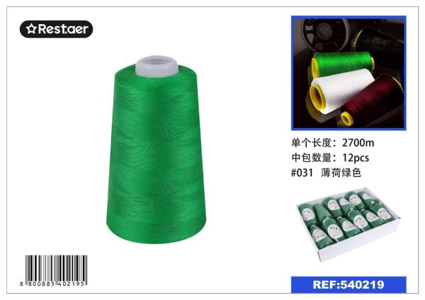 Hilo 2700m color menta para costura y manualidades