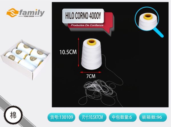 Hilo cono blanco de 4000Y - Materiales de costura