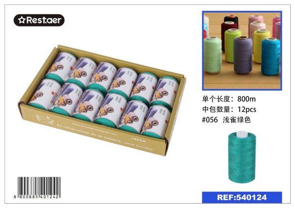 Hilo de 800 metros color azul claro - Material de costura - Imagen 2
