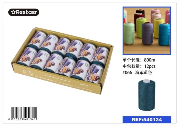 Hilo de 800 metros color azul marino - Material de costura