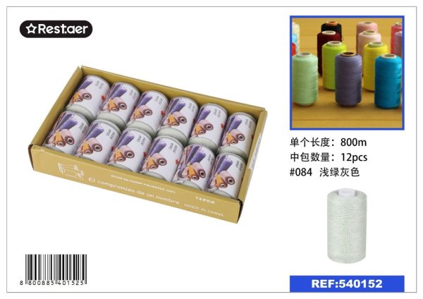 Hilo de 800 metros color gris claro - Material de costura