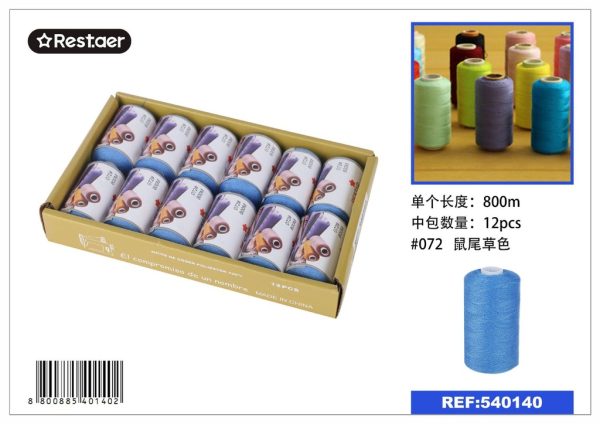 Hilo de 800 metros color gris salvia - Material de costura
