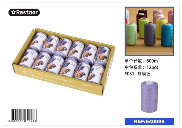 Hilo de 800 metros color iris - Material de costura