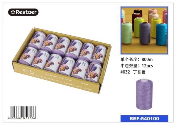 Hilo de 800 metros color lavanda - Material de costura