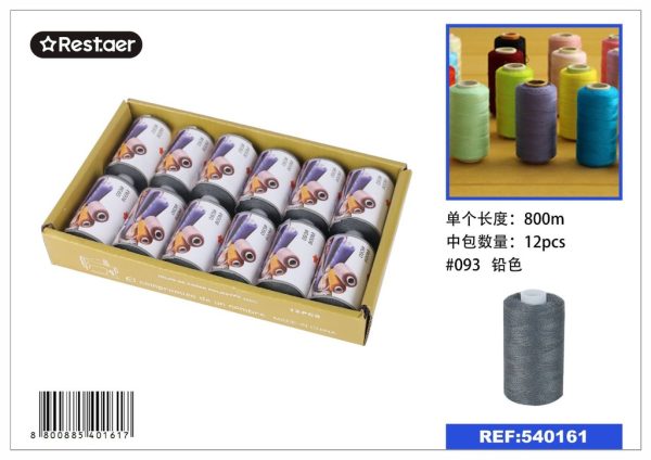 Hilo de 800 metros color plomo - Material de costura