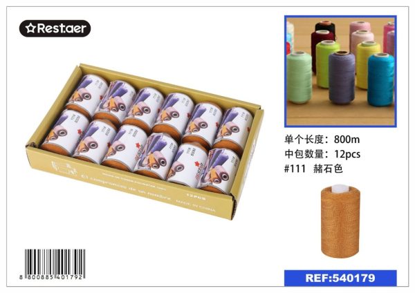 Hilo de 800 metros color terracota - Material de costura