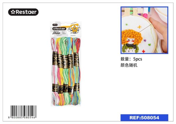 Hilo de bordado 5 pcs - Insumos de costura