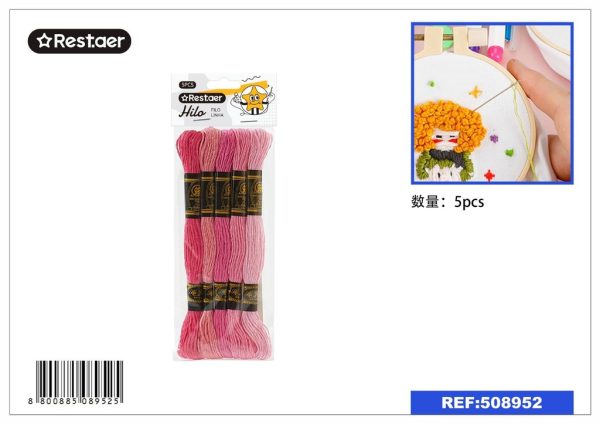 Hilo de bordado en colores 5PCS - Hilos para manualidades - Imagen 2