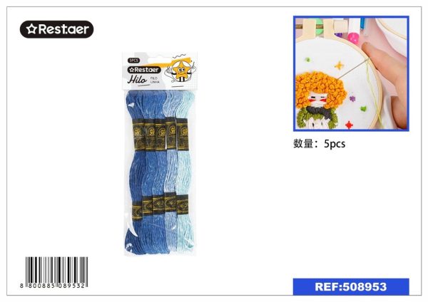 Hilo de bordado en colores 5PCS - Hilos para manualidades - Imagen 4
