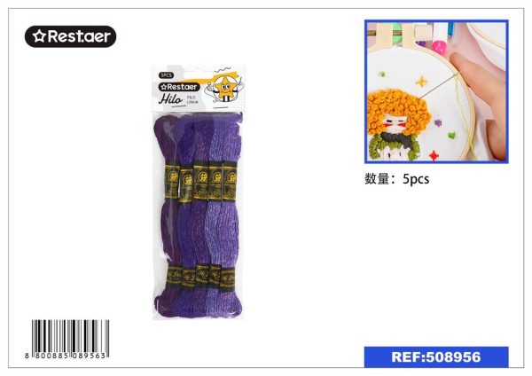 Hilo de bordar 5 piezas - Accesorios de costura y manualidades