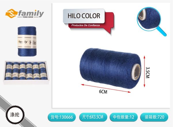 Hilo de color azul marino para costura y manualidades