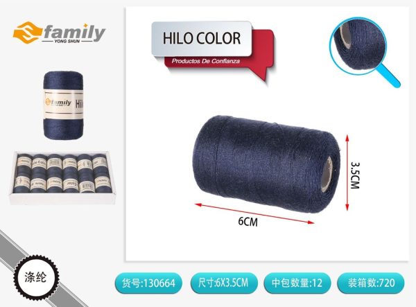 Hilo de color azul marino para costura y manualidades - Imagen 2