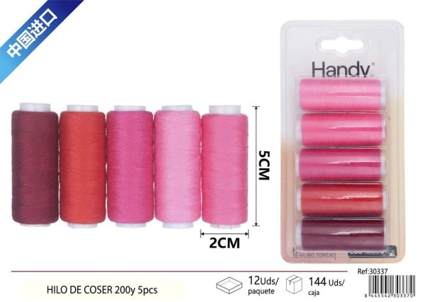 Hilo de coser 200 yardas 5 pcs - Accesorios de costura - Imagen 4
