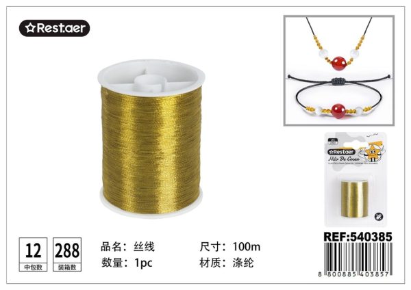 Hilo de coser dorado 100m para costura