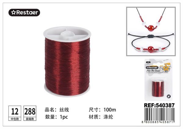Hilo de coser rojo 100 m - Accesorios de mercería
