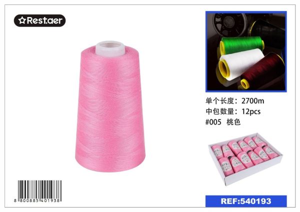 Hilo de costura 2700m color melocotón para mercería