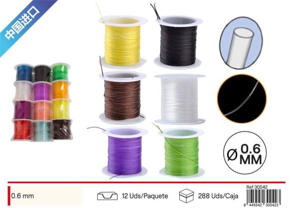 Hilo elástico de color 0.6 - Mercería y costura