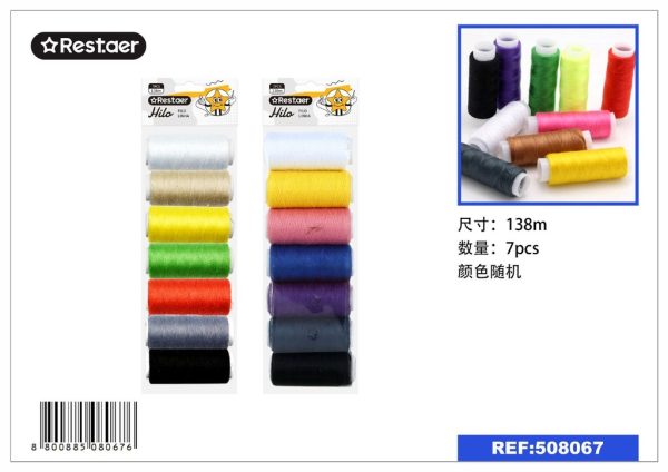 Hilo en 7 piezas colorido - Mercería y costura
