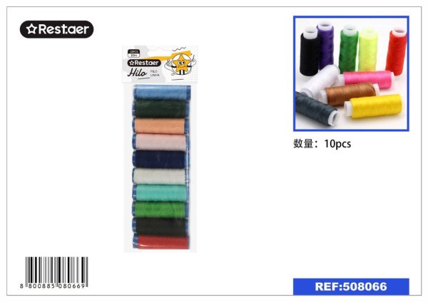 Hilos de colores 10pcs para costura y manualidades