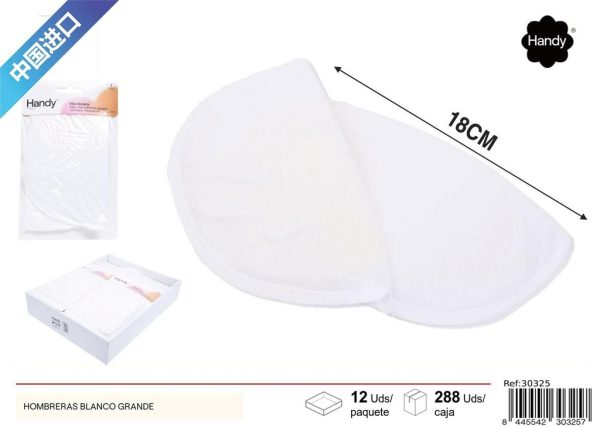 Hombros de esponja grandes en blanco - Accesorios de costura