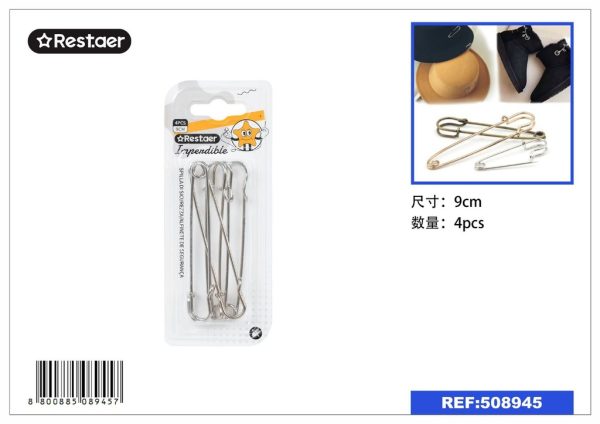Imperdible de 9.0 cm (4 unidades) - Accesorios de costura