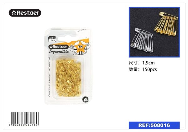 Imperdible dorado 1.9 cm 150 pcs - Accesorios de costura