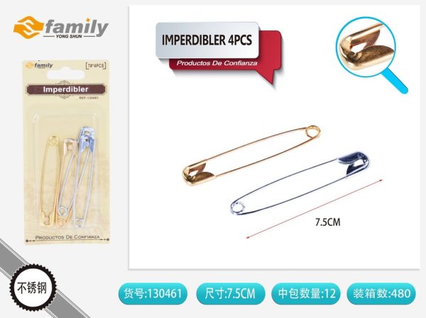Imperdible dorado 4pcs para manualidades y costura