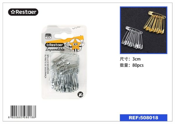 Imperdible mediano 3.0CM - 80 pcs, mercería