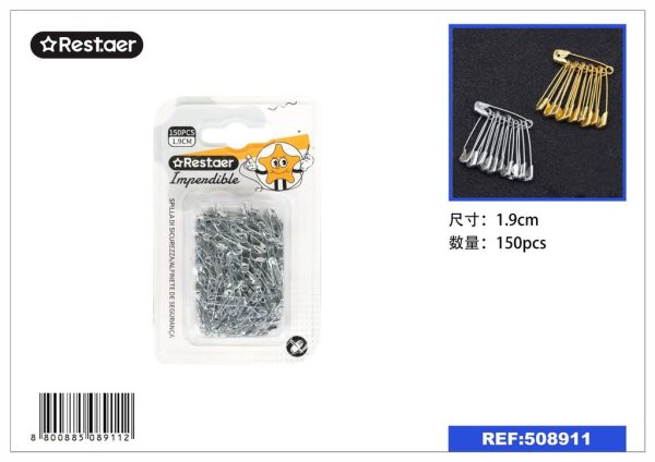 Imperdible plateado 1.9 cm 150 pcs - Accesorios de costura