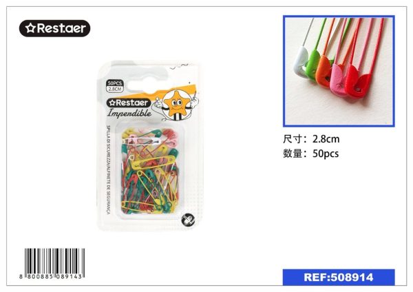 Imperdibles de colores 2.8cm 50PCS - Alfileres de costura