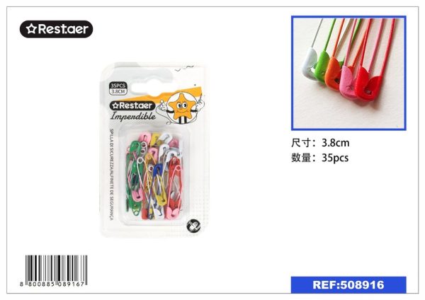 Imperdibles de colores 3.8cm 35PCS - Alfileres de costura