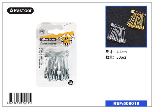 Imperdibles grandes 4.4 cm 30 piezas - Artículos de costura