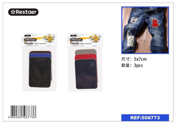 Parche impermeable rectangular (5x7 cm) (3 piezas) - Parche de ropa
