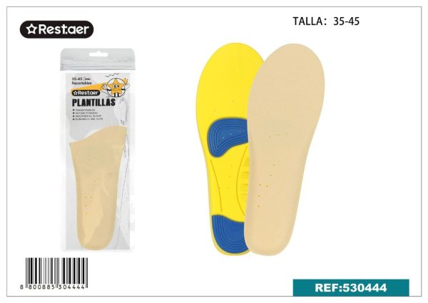 Plantillas de PU en colores azul y amarillo - Plantillas para zapatos