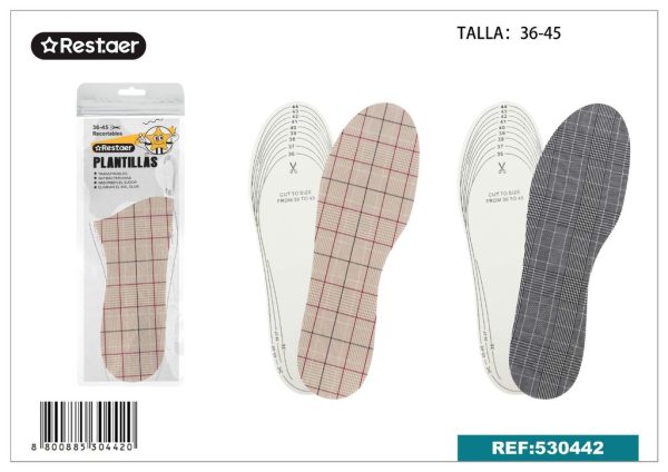 Plantillas de látex con diseño a rayas - Mercería y calzado